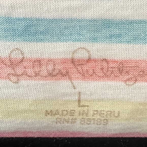 LILLY PULITZER Striped T-Shirt Dress Size L - Picture 4 of 4